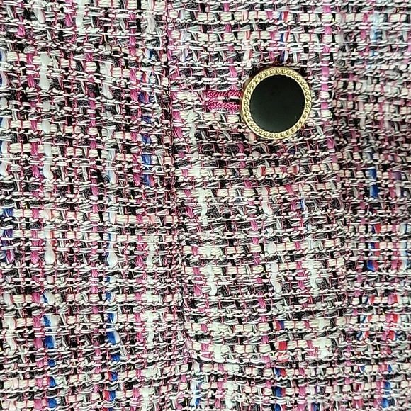 BAGATELLE COLLECTION Plus Boxy Fit Boucle Blazer, 1X, Pink multi, NWT - Picture 8 of 14